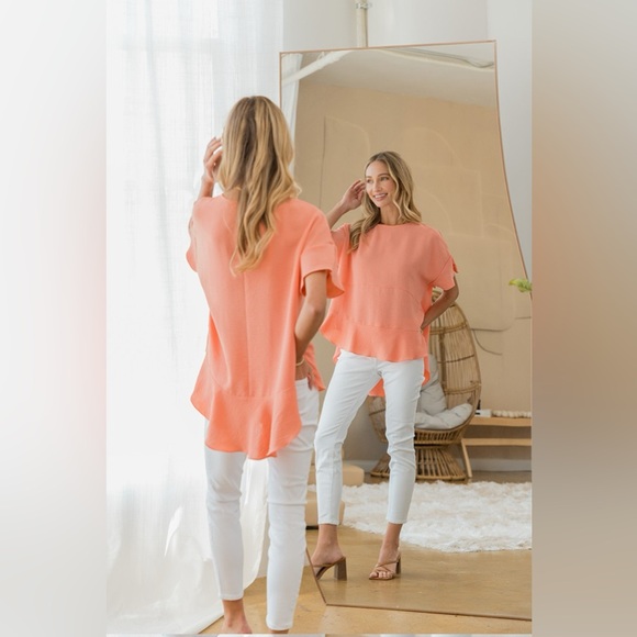 Sew In Love Round Neck Ruffled Top - Picture 4 of 5